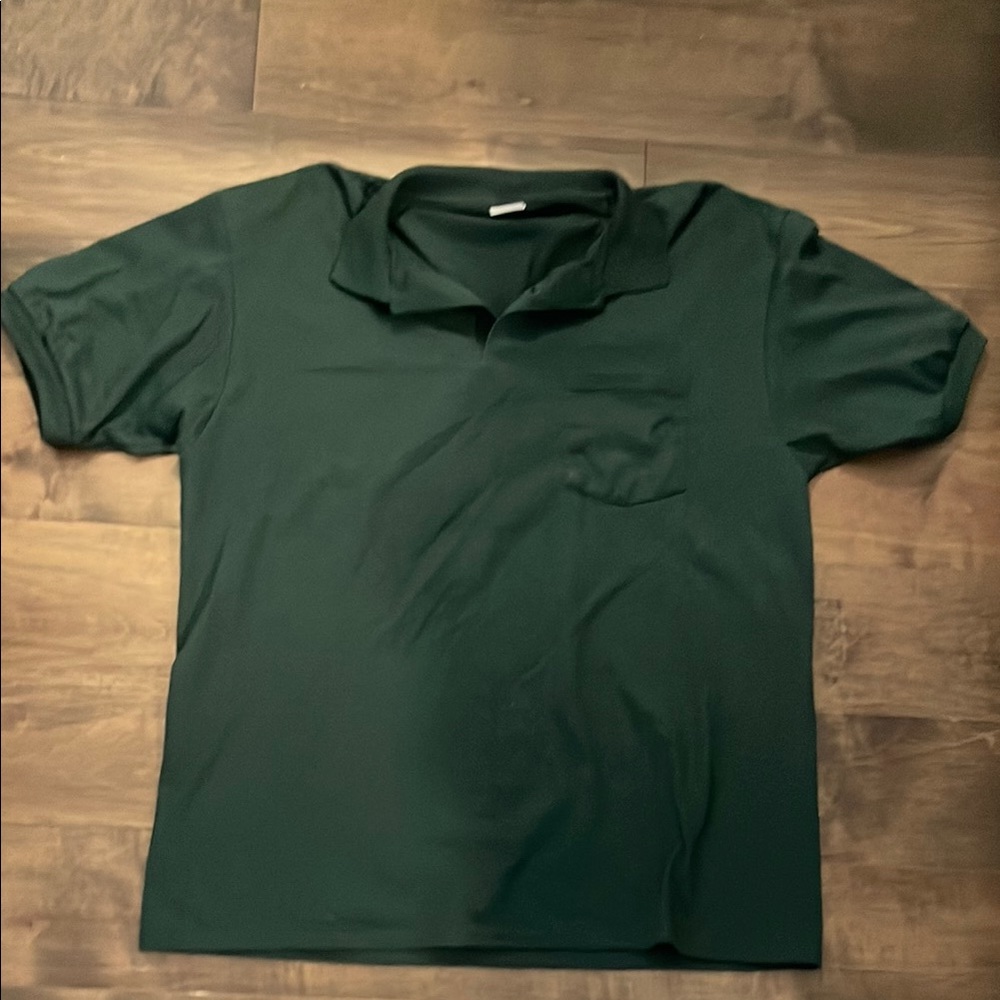Hanes Dark Green Polo Shirt